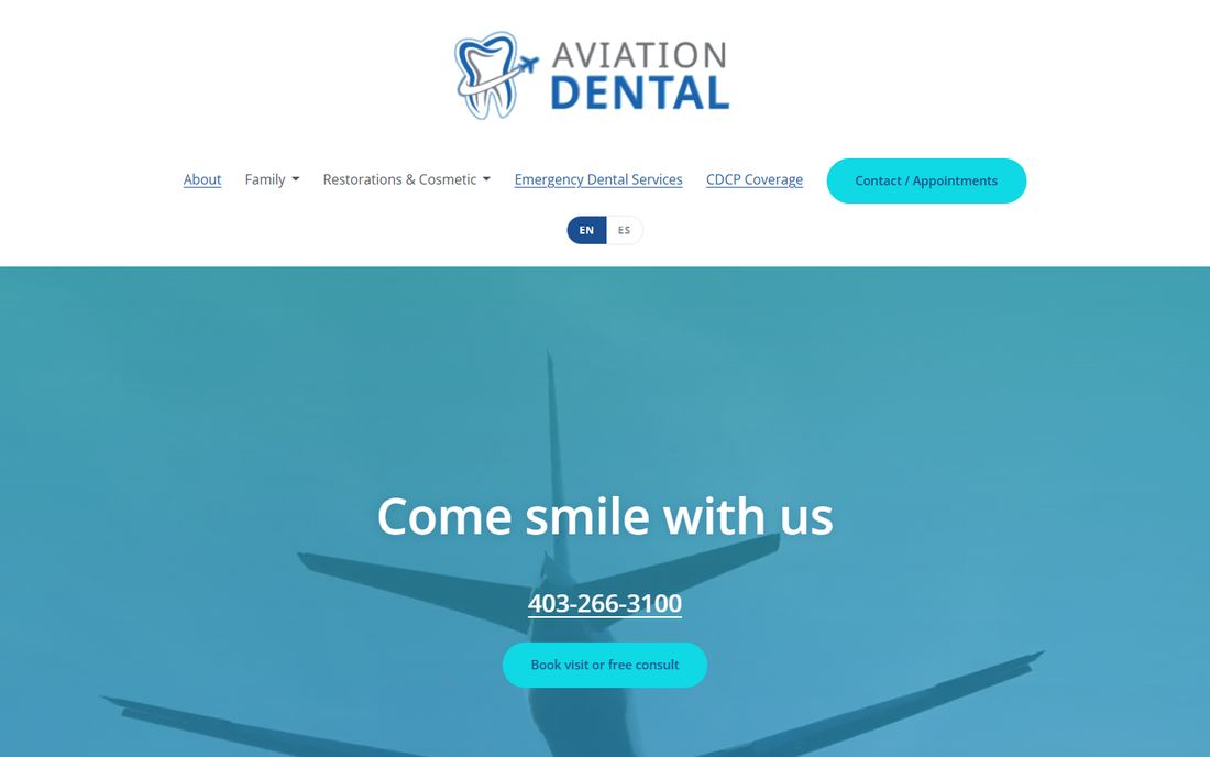Aviation Dental — live homepage